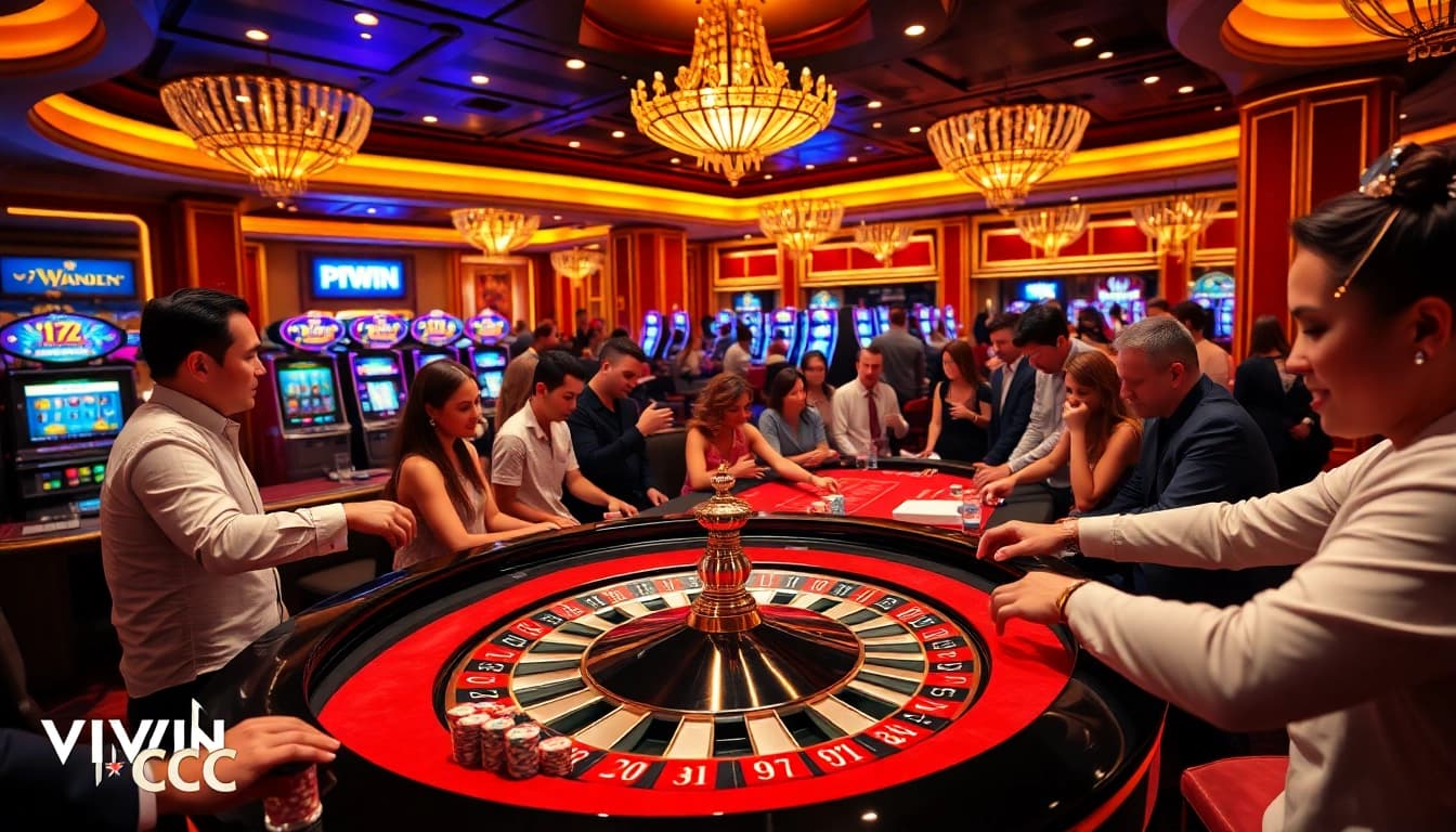 Engage in upscale gaming at VIPWIN CC's luxurious casino experience with roulette and poker excitement.