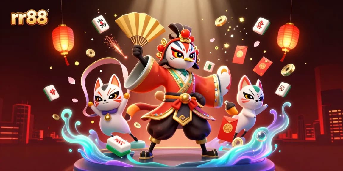 Experience the excitement of rr88 with vibrant characters, glowing elements, and a dynamic gaming atmosphere.