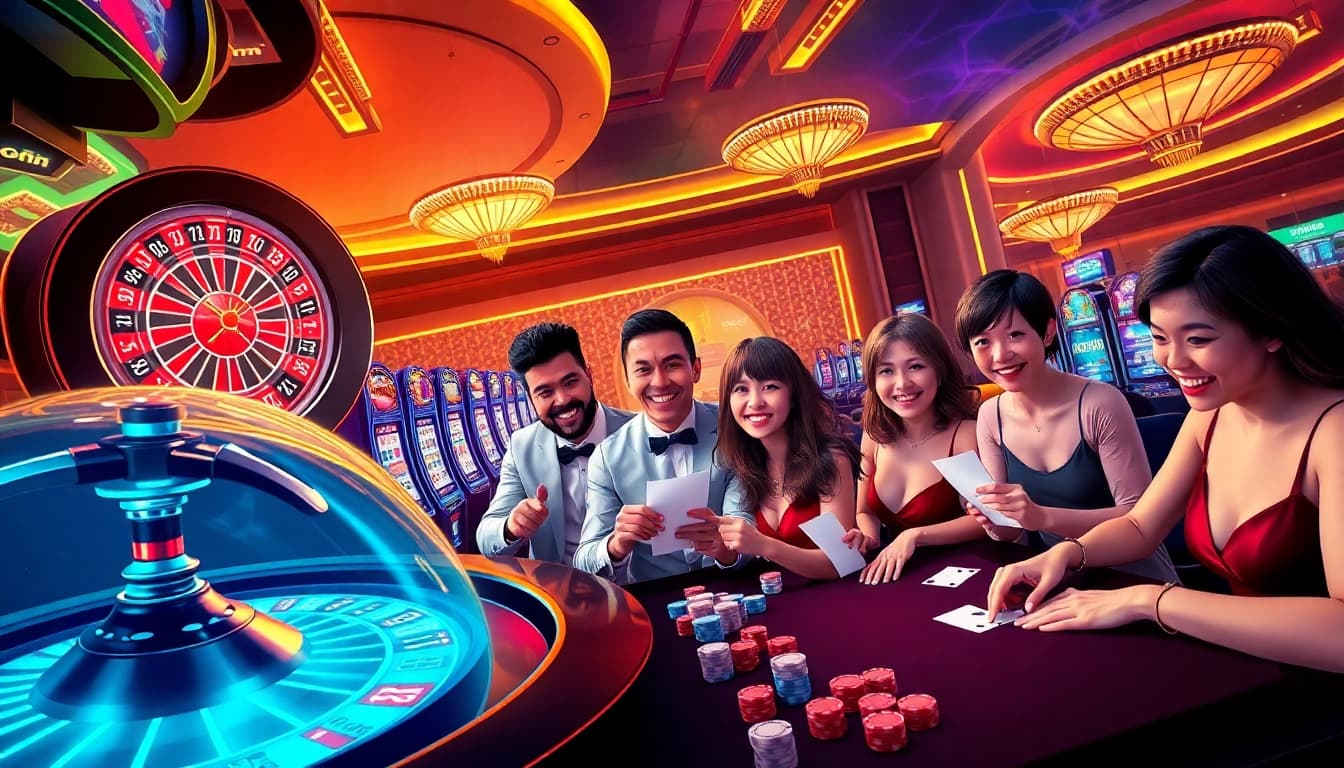 Experience the thrill of 888VND BET as players engage with vibrant casino games.