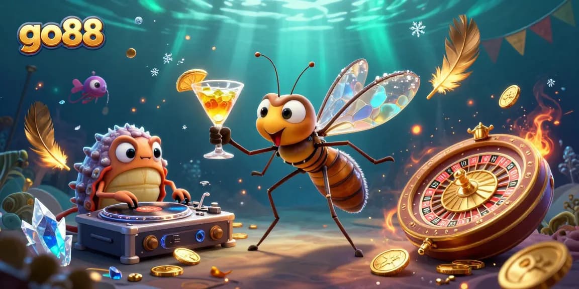 Experience the thrilling go88 casino adventure with characters and dynamic elements in a vibrant scene.