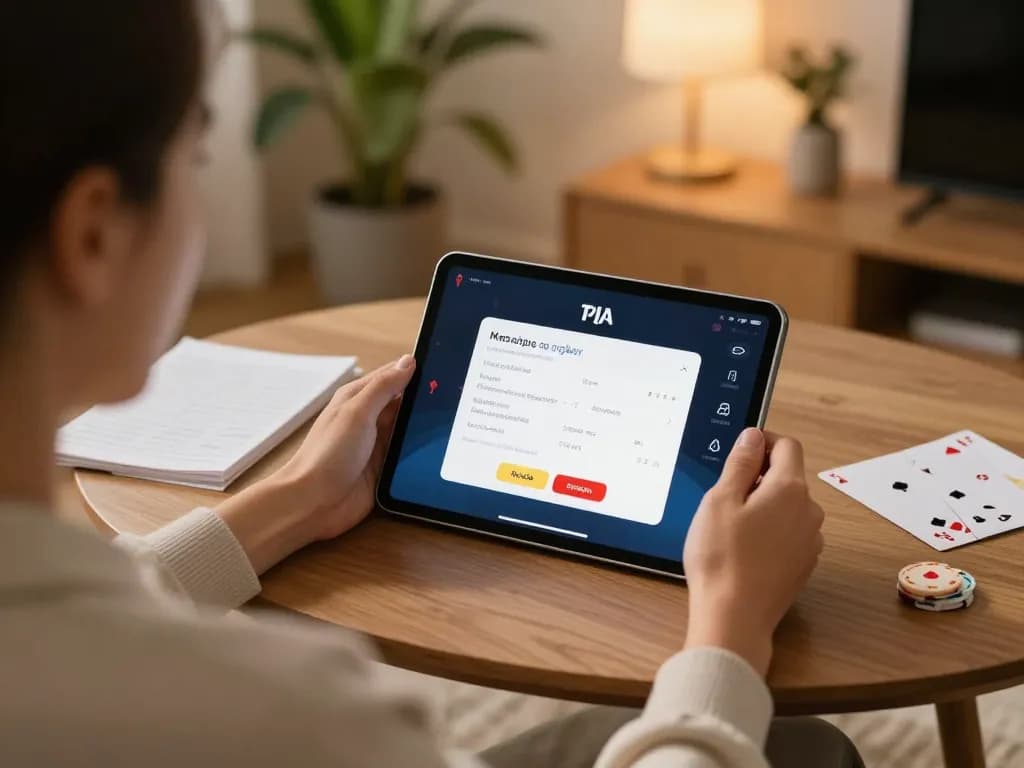 Engaging poker gameplay experience on HELLO88 app with cozy home setting