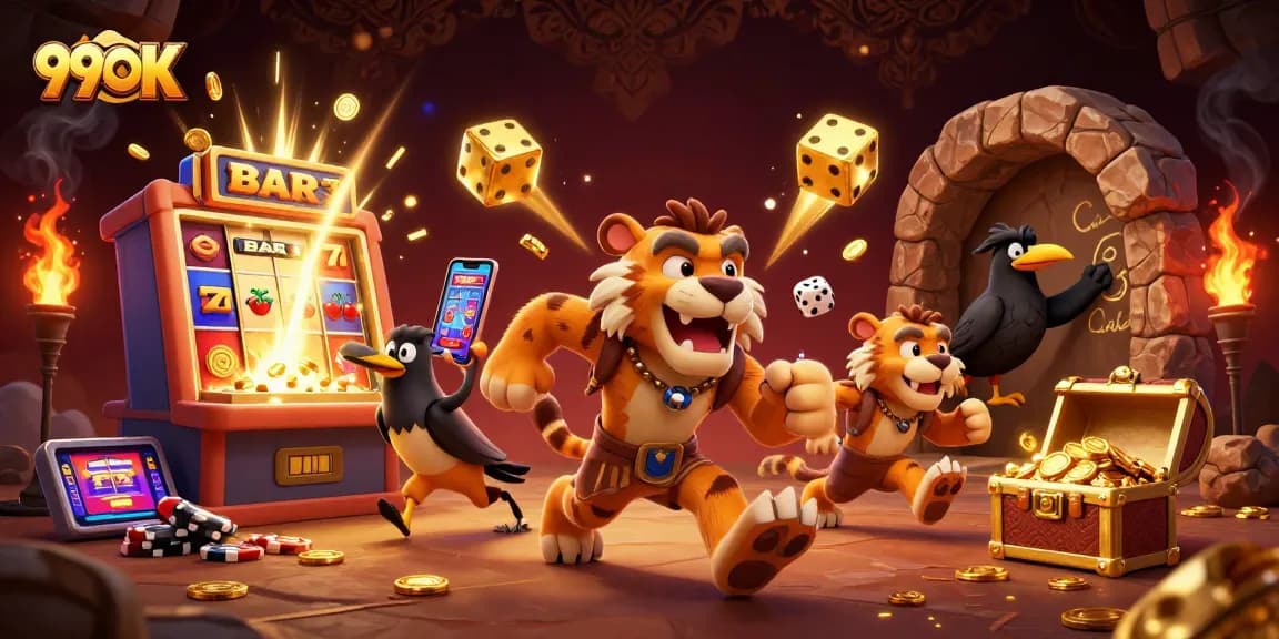 Win big with 99OK's vibrant 3D casino scene featuring dynamic games and thrilling jackpots.