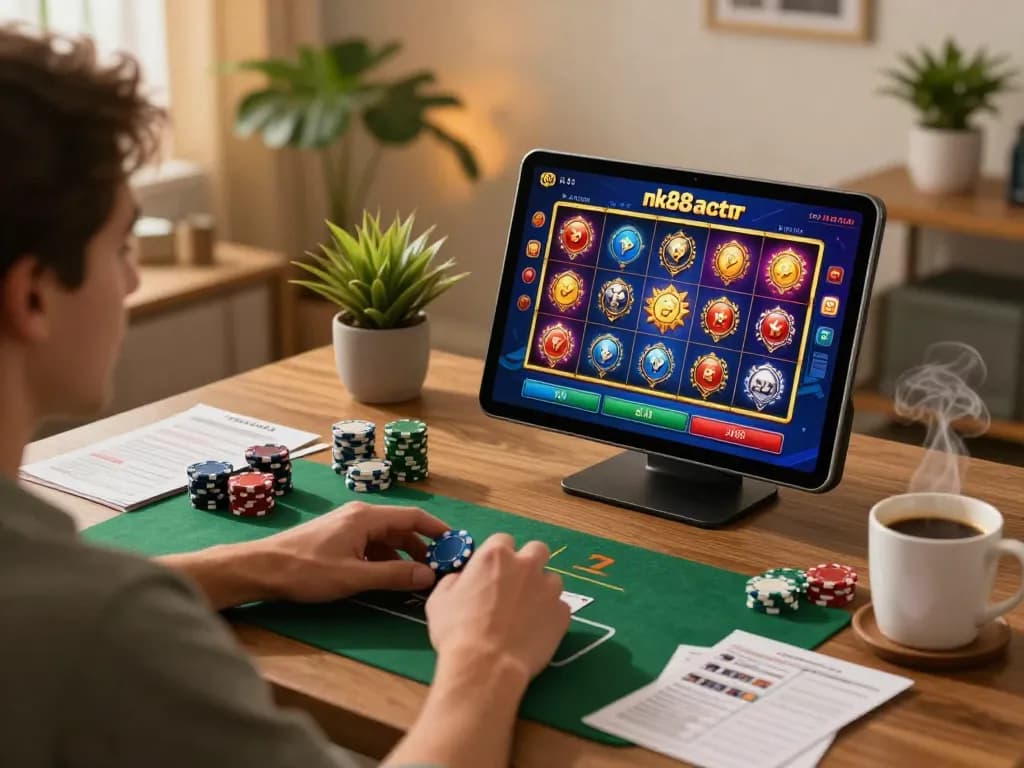 Engage with the vibrant slot games at https://nk88.actor/ while enjoying a cozy home atmosphere.