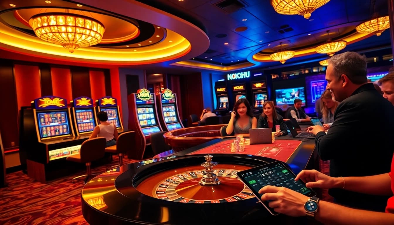 Experience the excitement of NOHU gaming with vibrant casino elements.