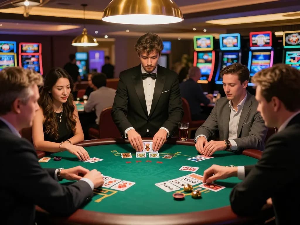 Players engage in strategic blackjack gameplay at 33WIN casino table