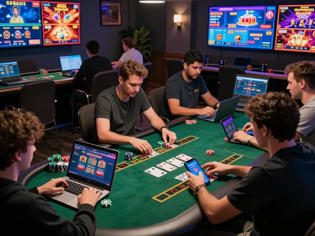 Players engaging in live dealer games at HZ88 online casino, showcasing dynamic gameplay and user-friendly interface