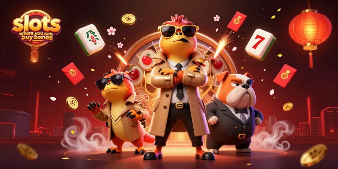 Experience slots where you can buy bonus with raptors entering a VIP lounge in this vibrant casino scene.