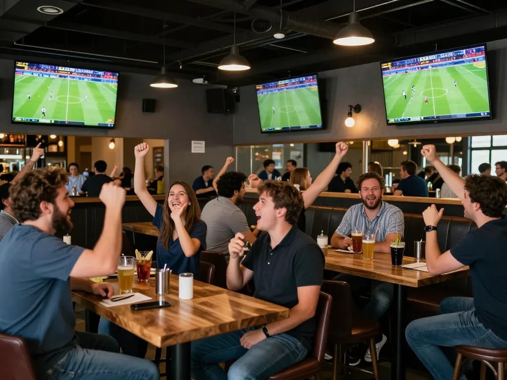 90phut sports fans eagerly engaging in live betting while watching matches