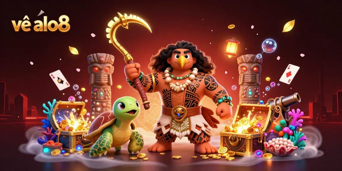 Immerse yourself in the vibrant world of về alo8, featuring a demigod hawk and treasures galore.