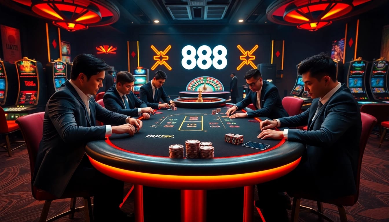 Experience the thrill of live poker action at 888new casino with vibrant colors and high-stakes excitement.