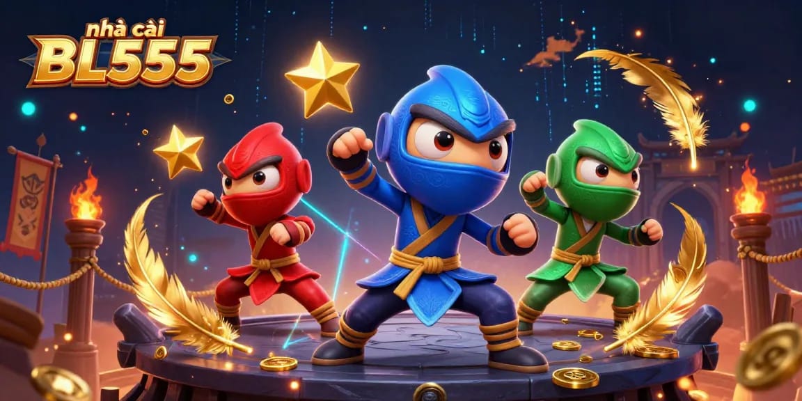 Explore thrilling gameplay at nhà cái BL555 with vibrant 3D characters and dynamic casino elements.