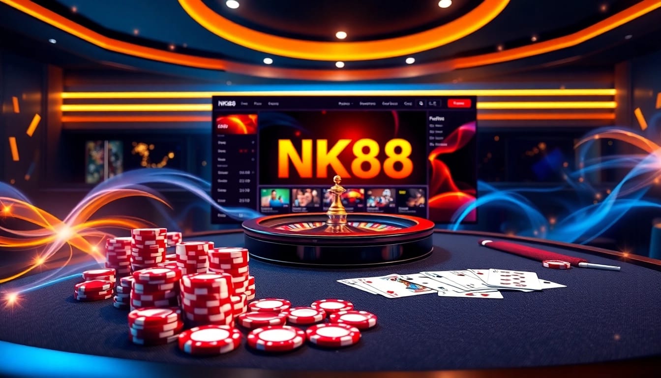 Experience thrilling gameplay at NK88 online with vibrant casino visuals and sleek design.
