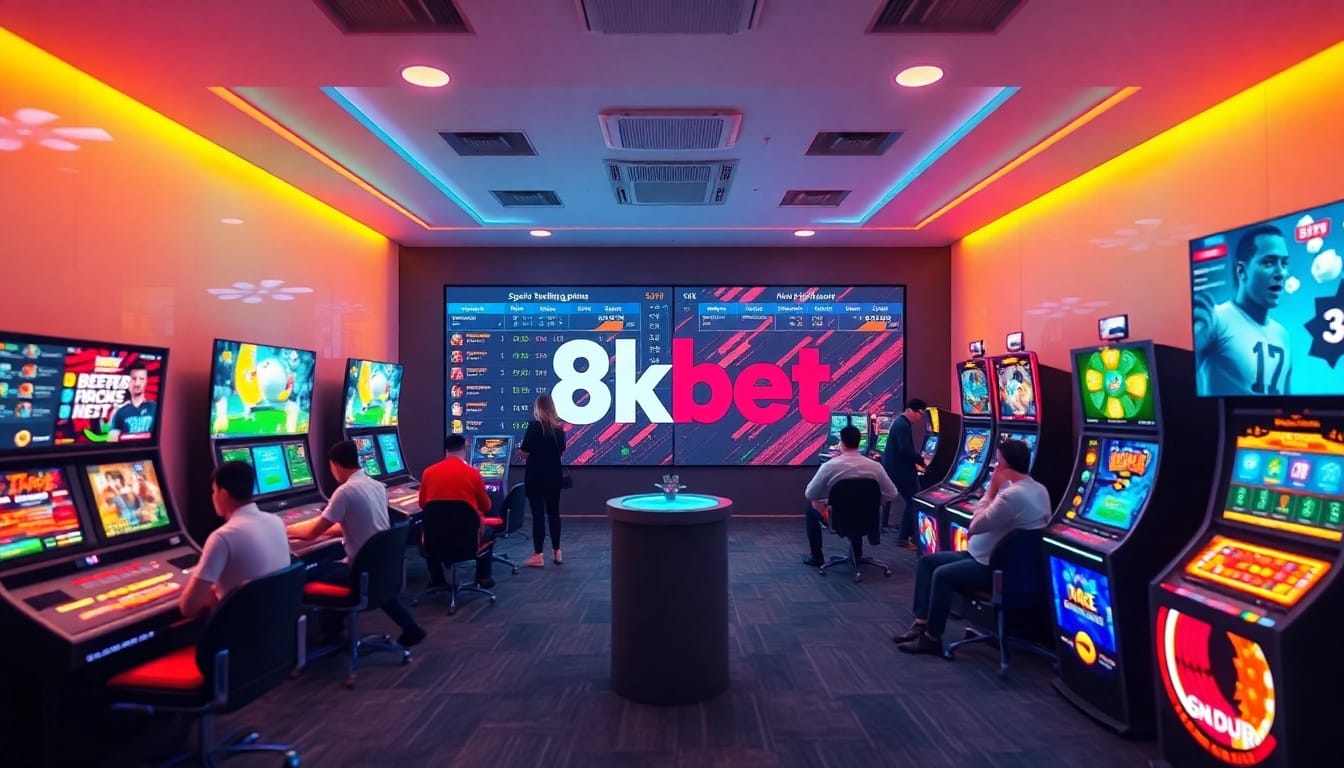 8kbet online gambling platform showcasing vibrant gaming interface and engaging elements.
