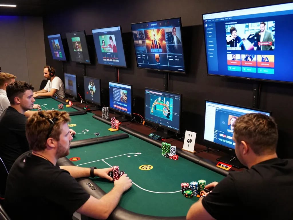 Play poker on the 577F online platform with friends in an engaging virtual setting.