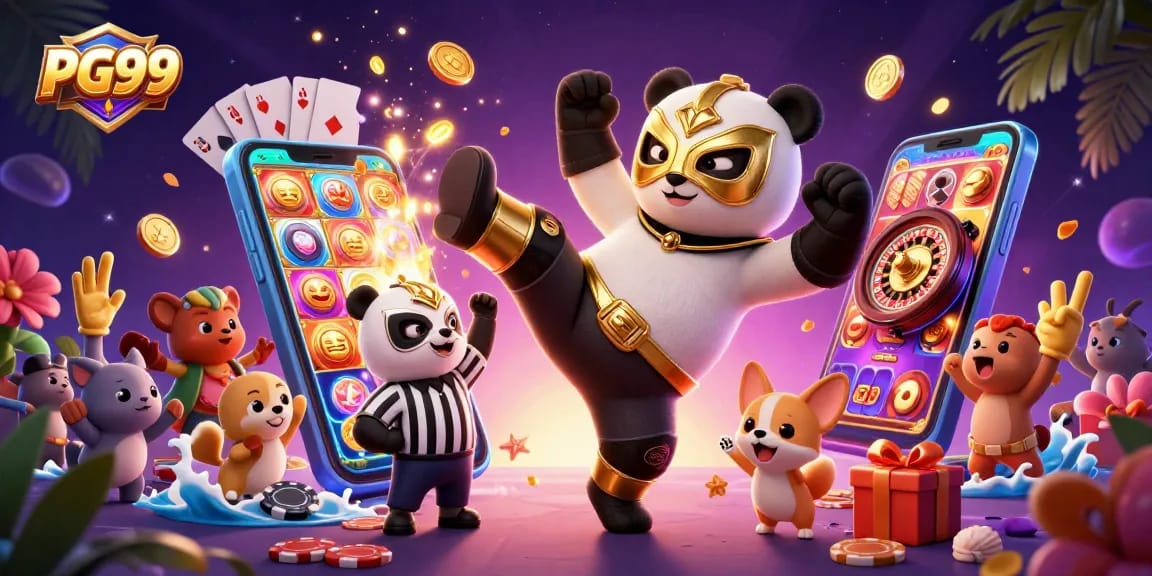 Experience the thrill of PG99 with vibrant slot gaming action and dynamic characters in an engaging scene.