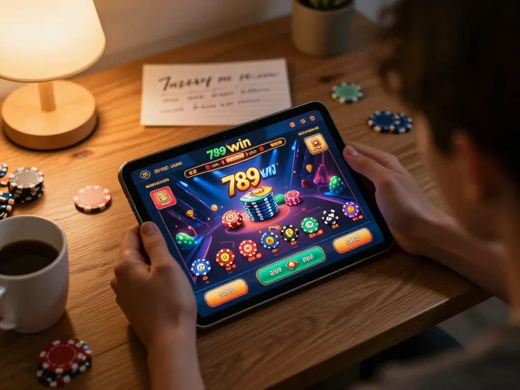 Engaging with 789win 37 app for online gambling in a cozy home environment