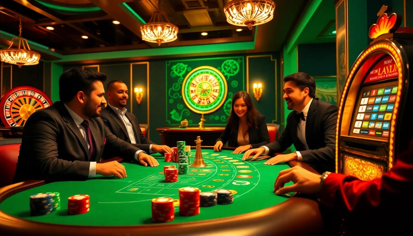 Experience the excitement of table games at newphim's premier casino scene with elegant players and thrilling action.