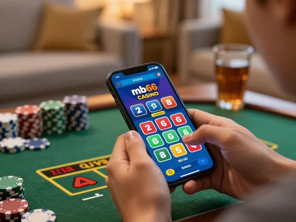 Engaging gameplay on mb66 app with user placing a bet during a live dealer game