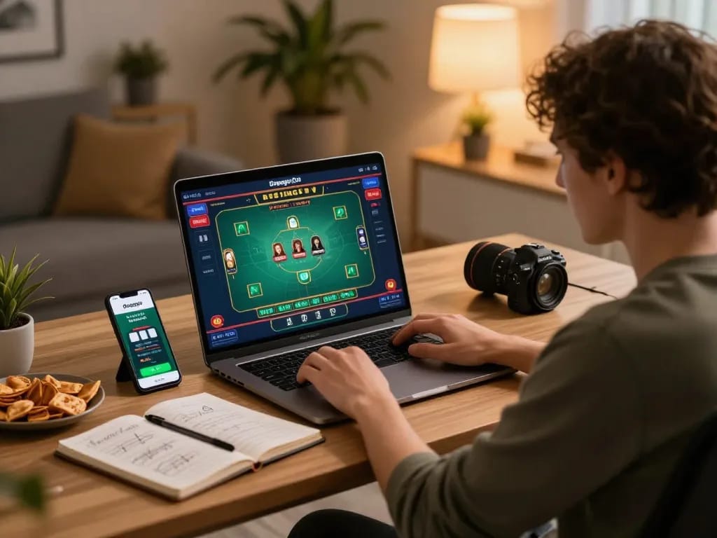 Experience the excitement of live dealer gaming on dagago while enjoying a cozy, engaging home setup.