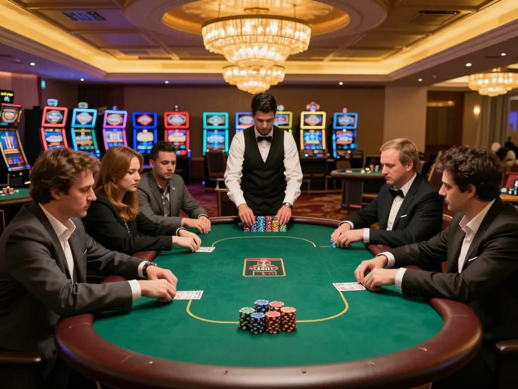 Action-packed poker scene showcasing players engaged in a C168 game strategy with intense expressions