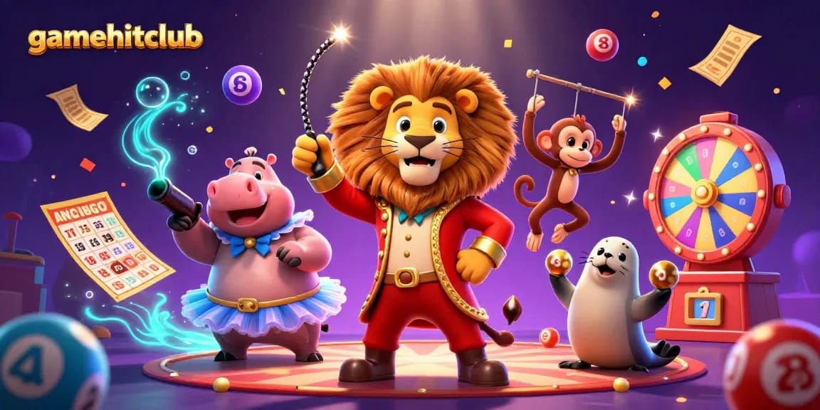 Join the excitement at gamehitclub with vibrant lottery balls and dynamic casino elements.