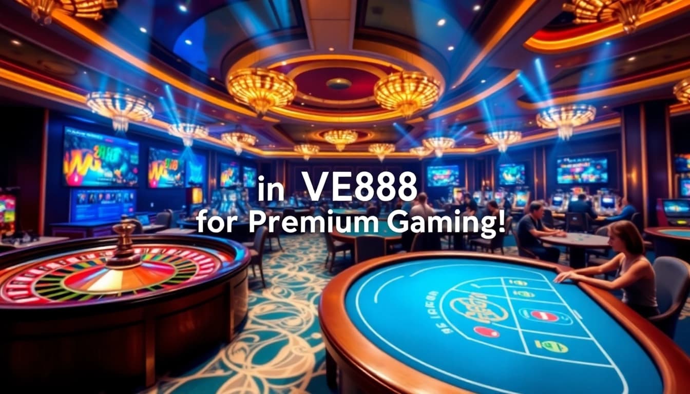 Experience the excitement of WE88 with players at a vibrant roulette table in a luxurious casino.