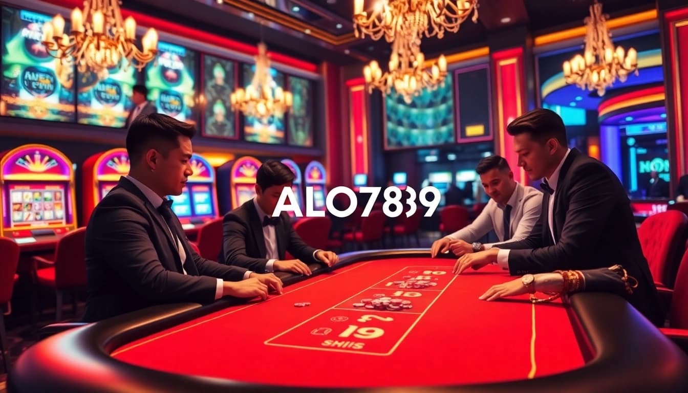 Experience the excitement of ALO789 with professional players at a luxurious poker table.
