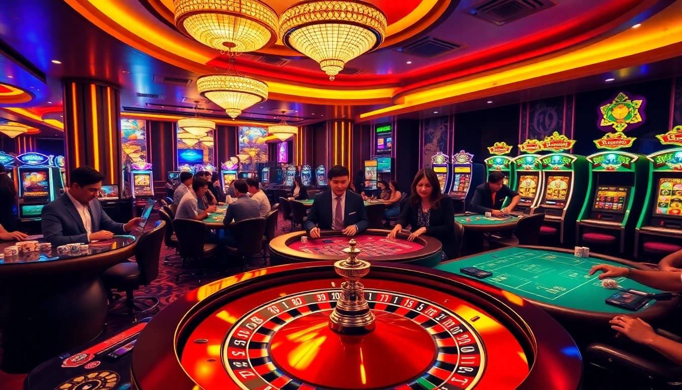Experience the vibrant energy of gambling at https://thabet1.net/ with poker tables and roulette wheels.