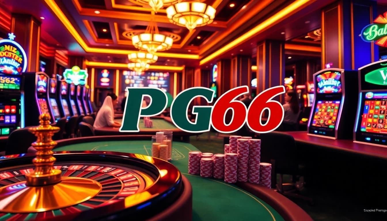 Players engaging with casino games at PG66, showcasing roulette and poker excitement.