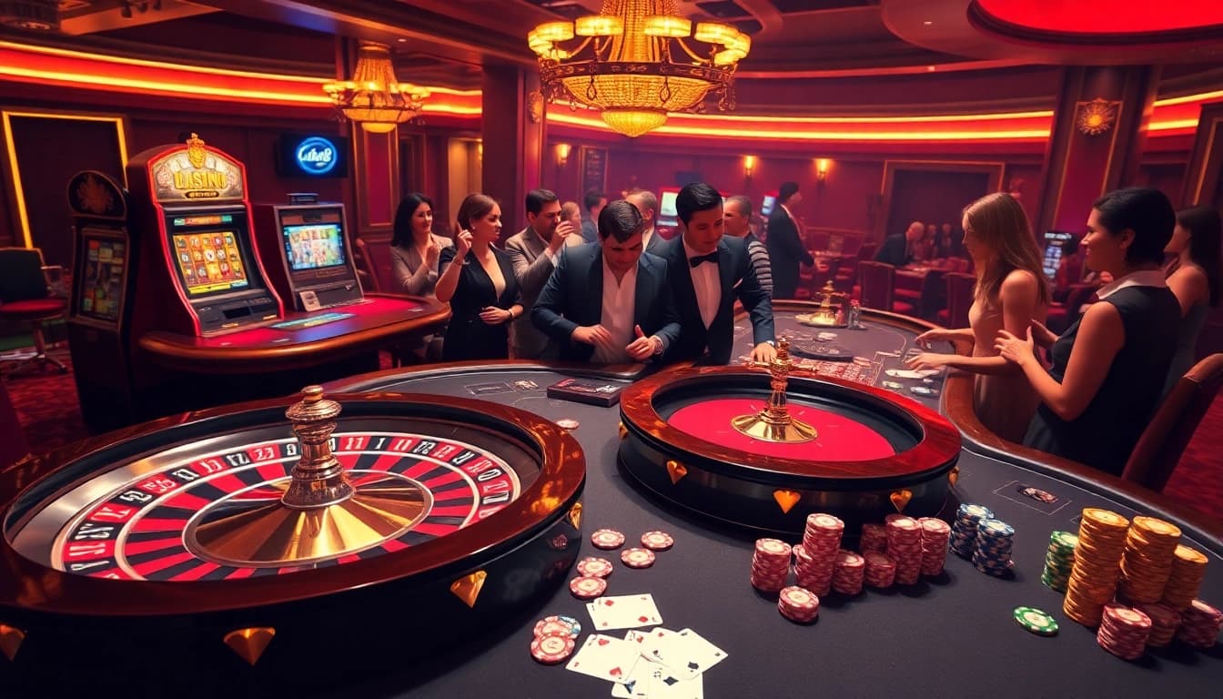 Engage in thrilling gameplay at ABC8 with vibrant casino tables and exciting gambling action.