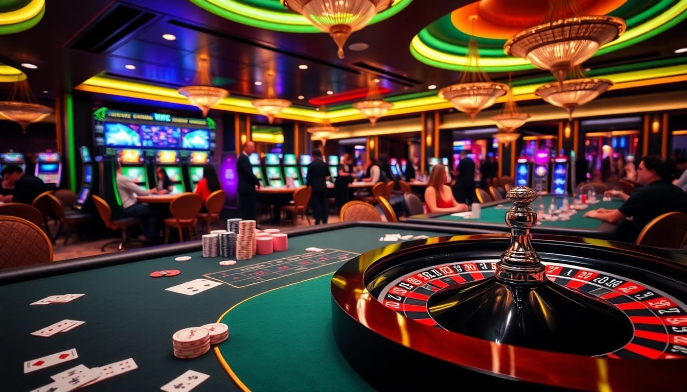 Feel the excitement at XX88 Casino with vibrant tables, thrilling games, and rich decor.