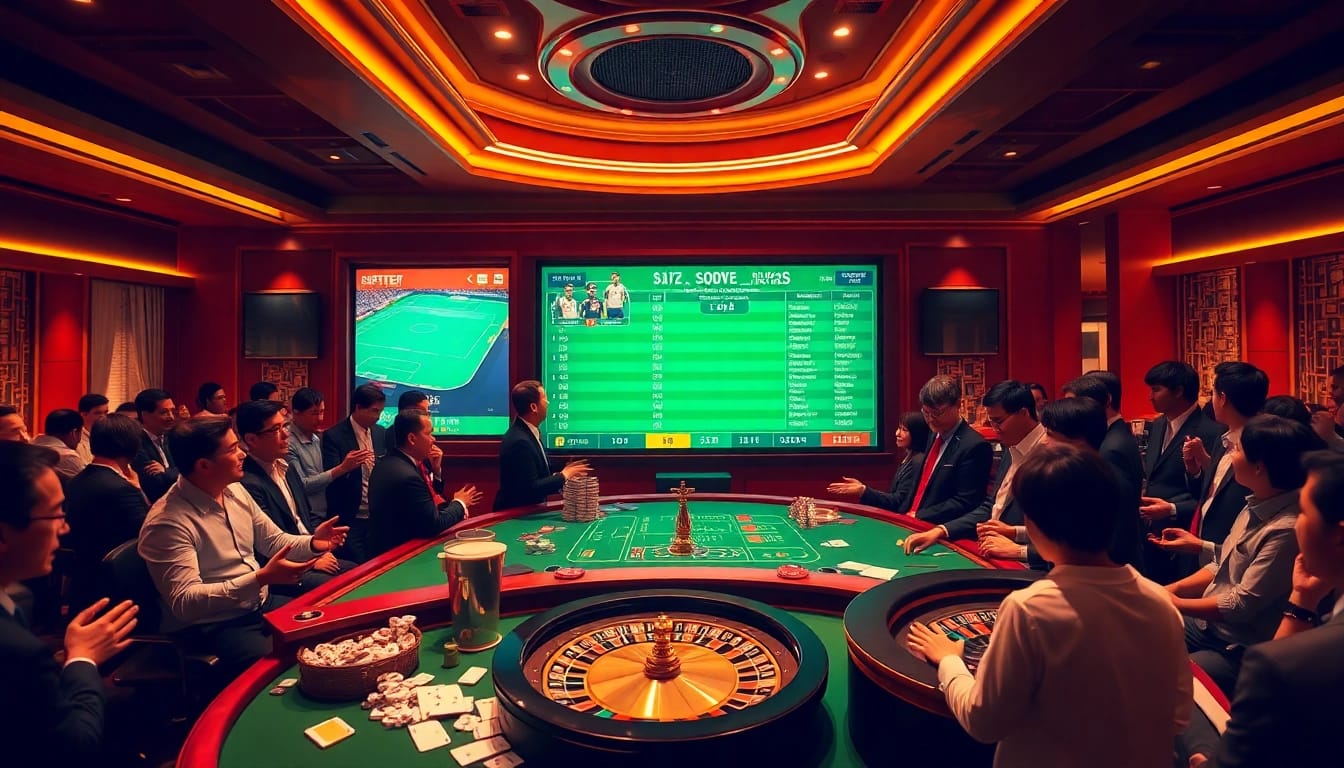 Thrilling sports betting experience at Thể thao 69VN showcasing live match rates and energetic players.