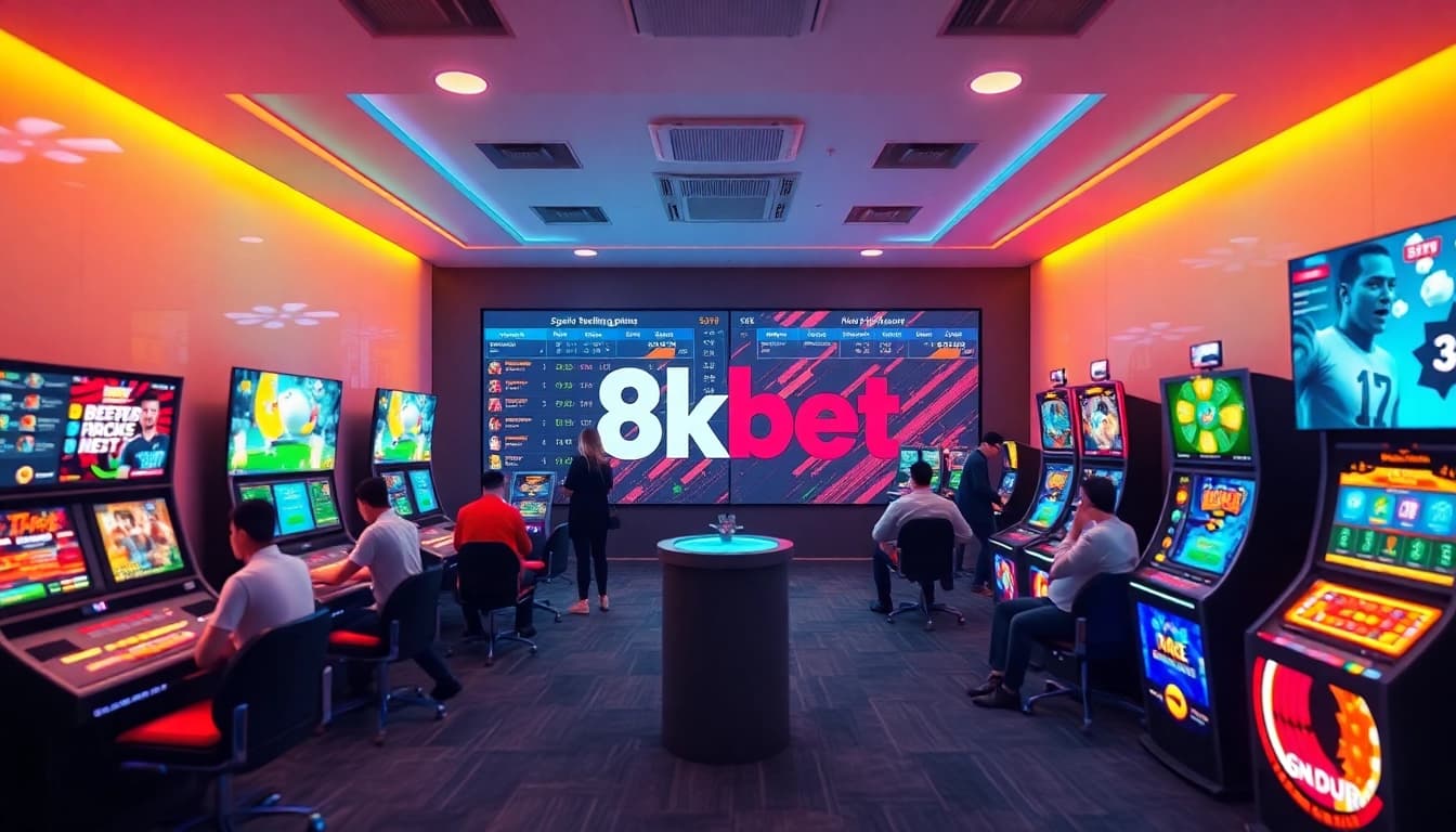 8kbet online gambling platform showcasing vibrant gaming interface and engaging elements.
