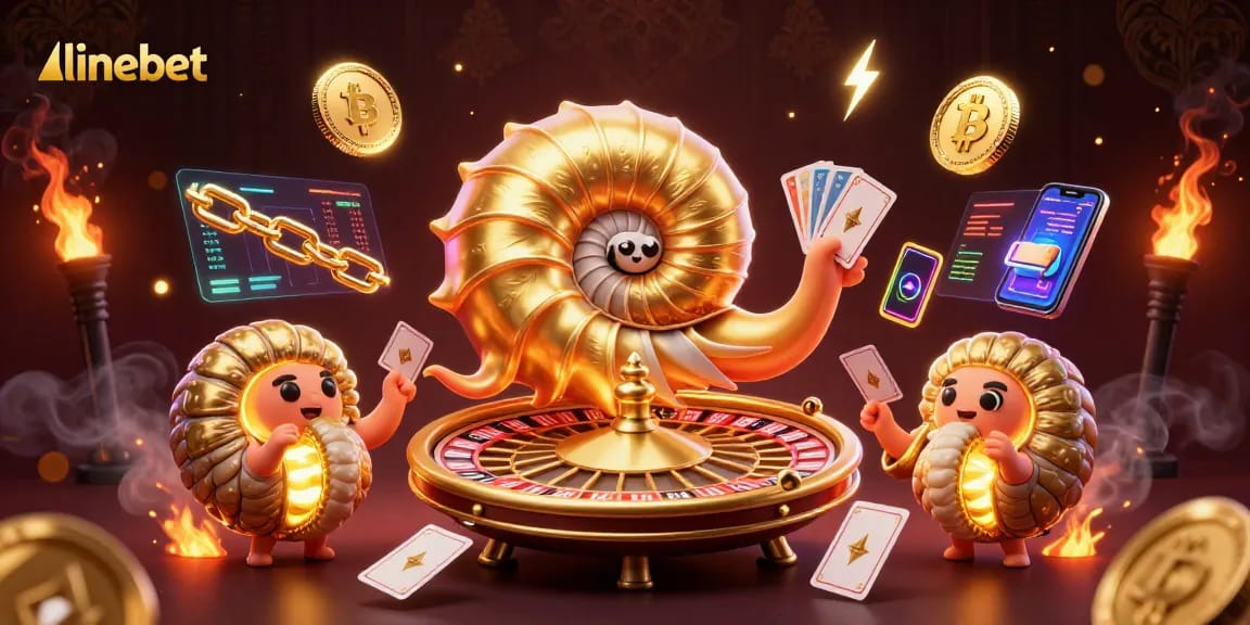 Engage in thrilling gambling with linebet's vibrant 3D casino illustration featuring mythical elements.