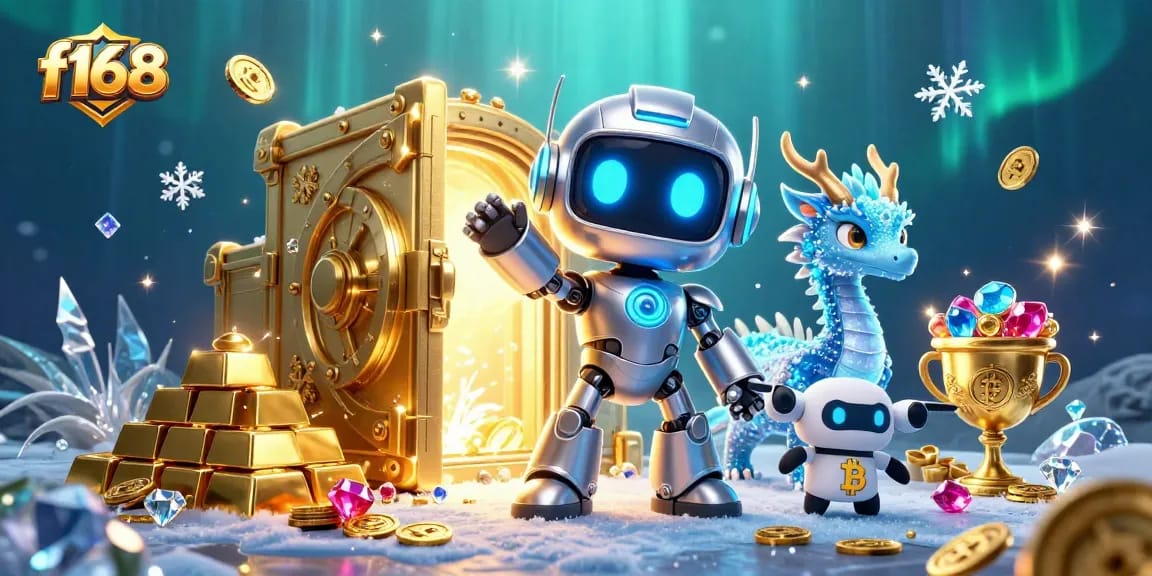 Experience winning thrills with f168 in an exciting casino scene bursting with treasures and characters.