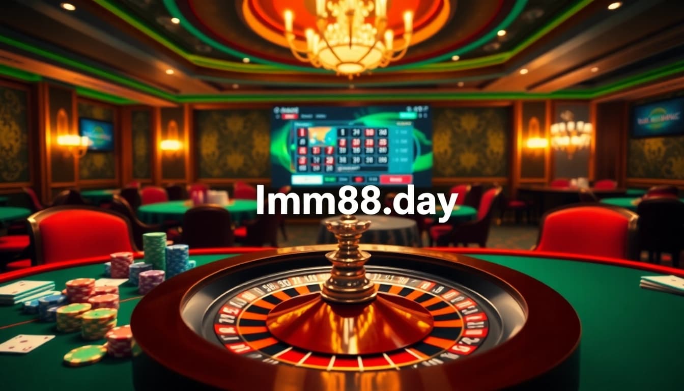 Experience the excitement of online gambling with https://mm88.day/ showcasing vibrant casino tables.