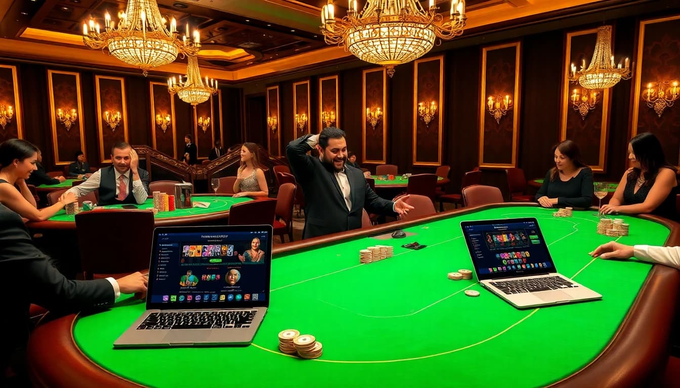 Experience exciting gameplay at https://thabethome.com/ with vibrant casino tables and engaged players.