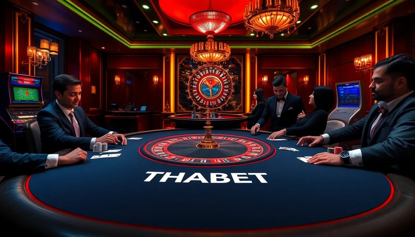 Experience the thrill of gambling at THABET Casino with vibrant poker action.