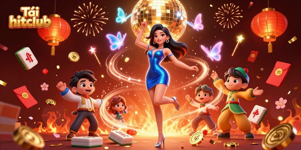 Experience the excitement of gambling with Tải hitclub in a dazzling 3D scene filled with vibrant casino elements.
