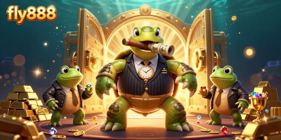 Experience excitement with fly888 as the snapping turtle mobster and bullfrog enforcers light up the casino!