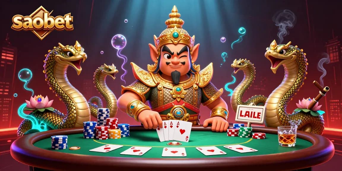 Experience thrilling poker action with saobet's captivating casino scene full of vibrant details.