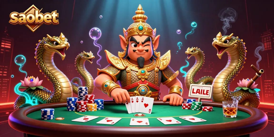 Experience thrilling poker action with saobet's captivating casino scene full of vibrant details.