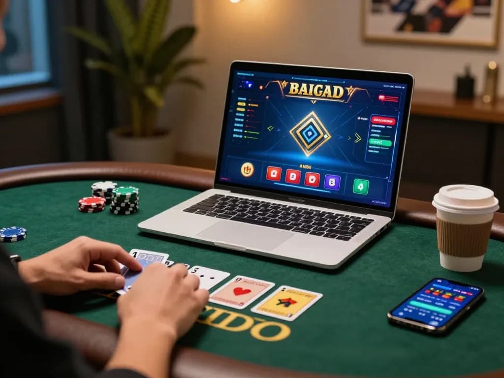 Engaging in live dealer blackjack gameplay on 68win platform with vibrant graphics and chips displayed