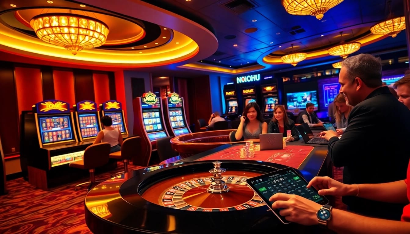 Experience the excitement of NOHU gaming with vibrant casino elements.