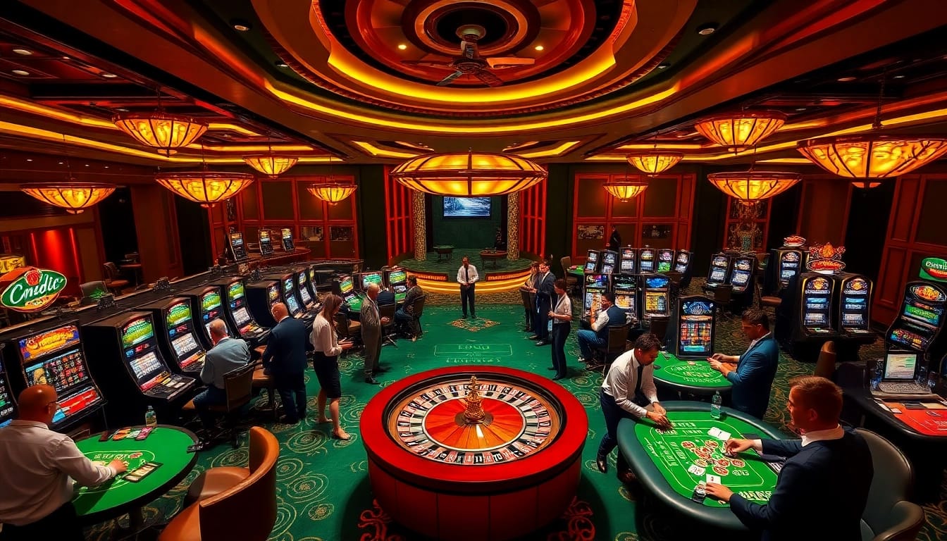 Engaged players enjoying vibrant casino games at https://du88.sbs/, showcasing excitement and luxury.