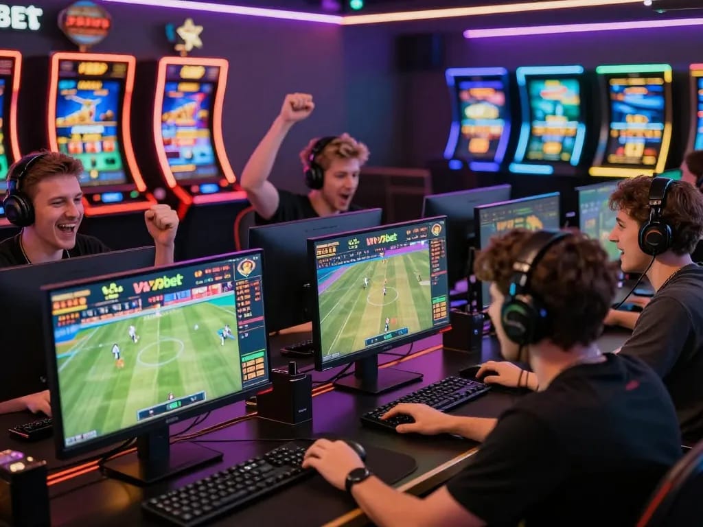 Players enjoying the thrilling experience of sports betting at Vsbet with live odds displayed.