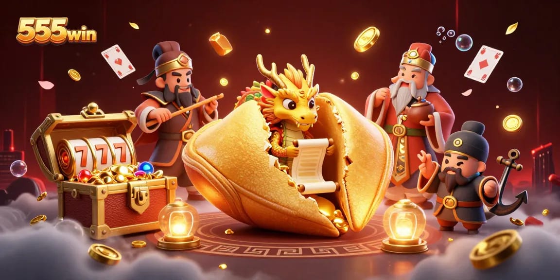Engage with exciting slots and jackpots at 555win, featuring vibrant animations and golden treasures.