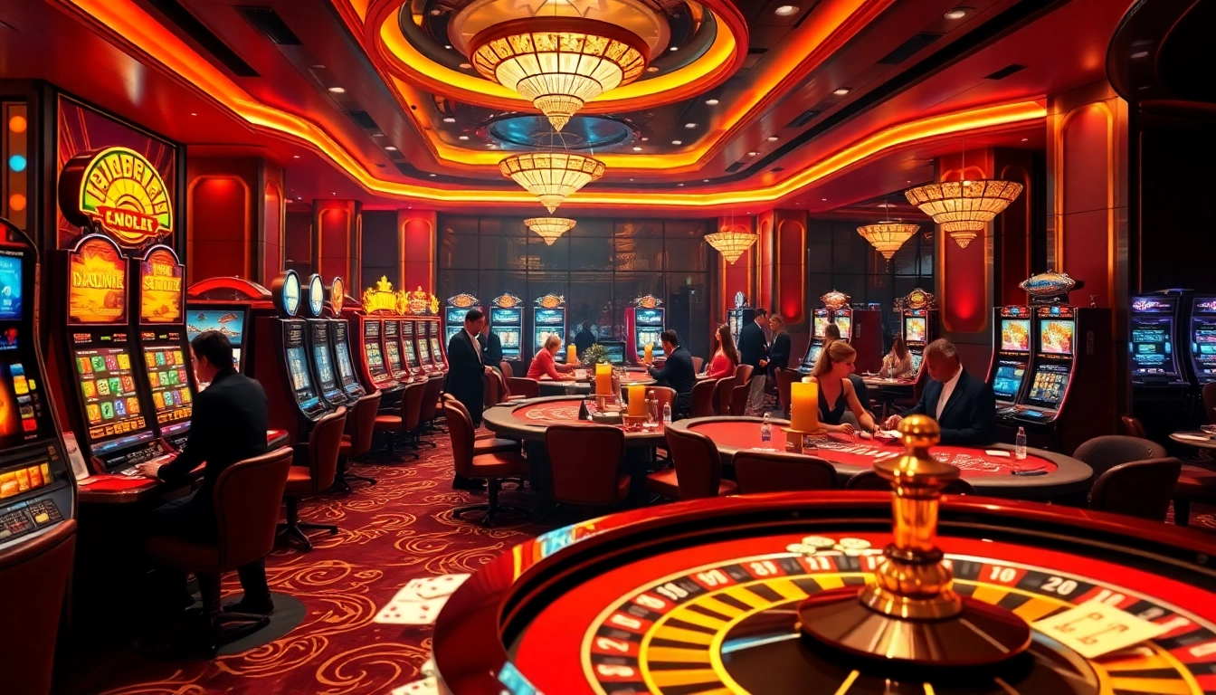 Experience the thrill of MMOO as players engage in exciting casino games with luxurious slot machines.