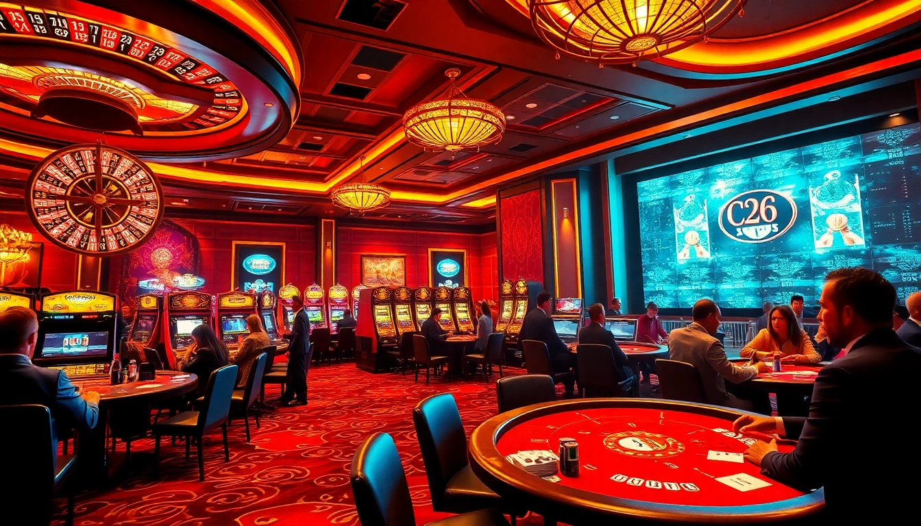 C168 casino experience showcasing engaged players at luxurious gaming tables.