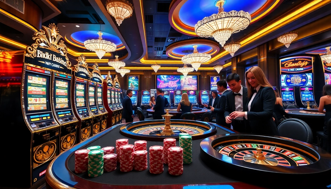 Experience the thrill of gaming at King88 with vibrant casino lights and dynamic gameplay.